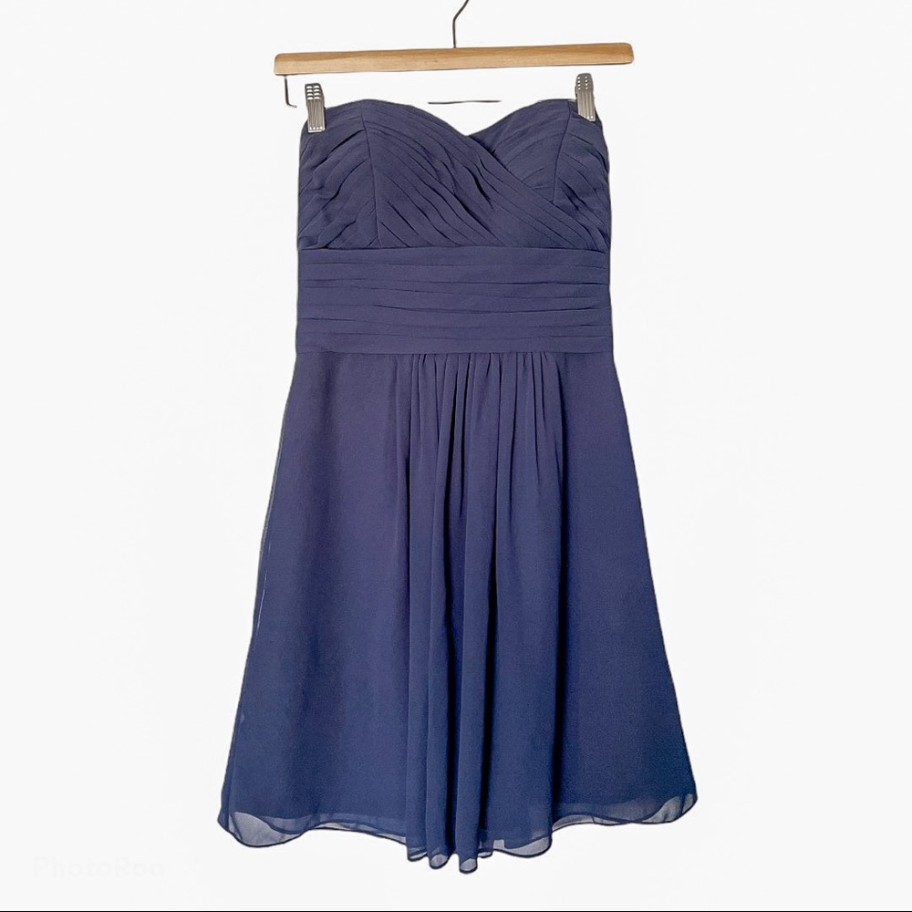 NWT Bill Levkoff Navy Blue Strapless Sweetheart Neckline Formal Dress Size 6
